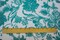Dark Teal-White Nylon Floral Printed Mesh Tulle Knit Fabric By the Yard
